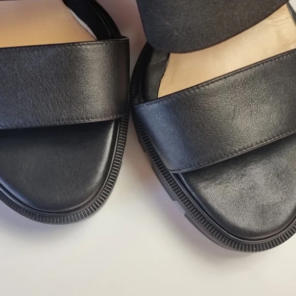 Christian Louboutin Patrouiagoma Platform Black & Nickel Sz. 38 W/elastic Straps - Picture 10 of 14